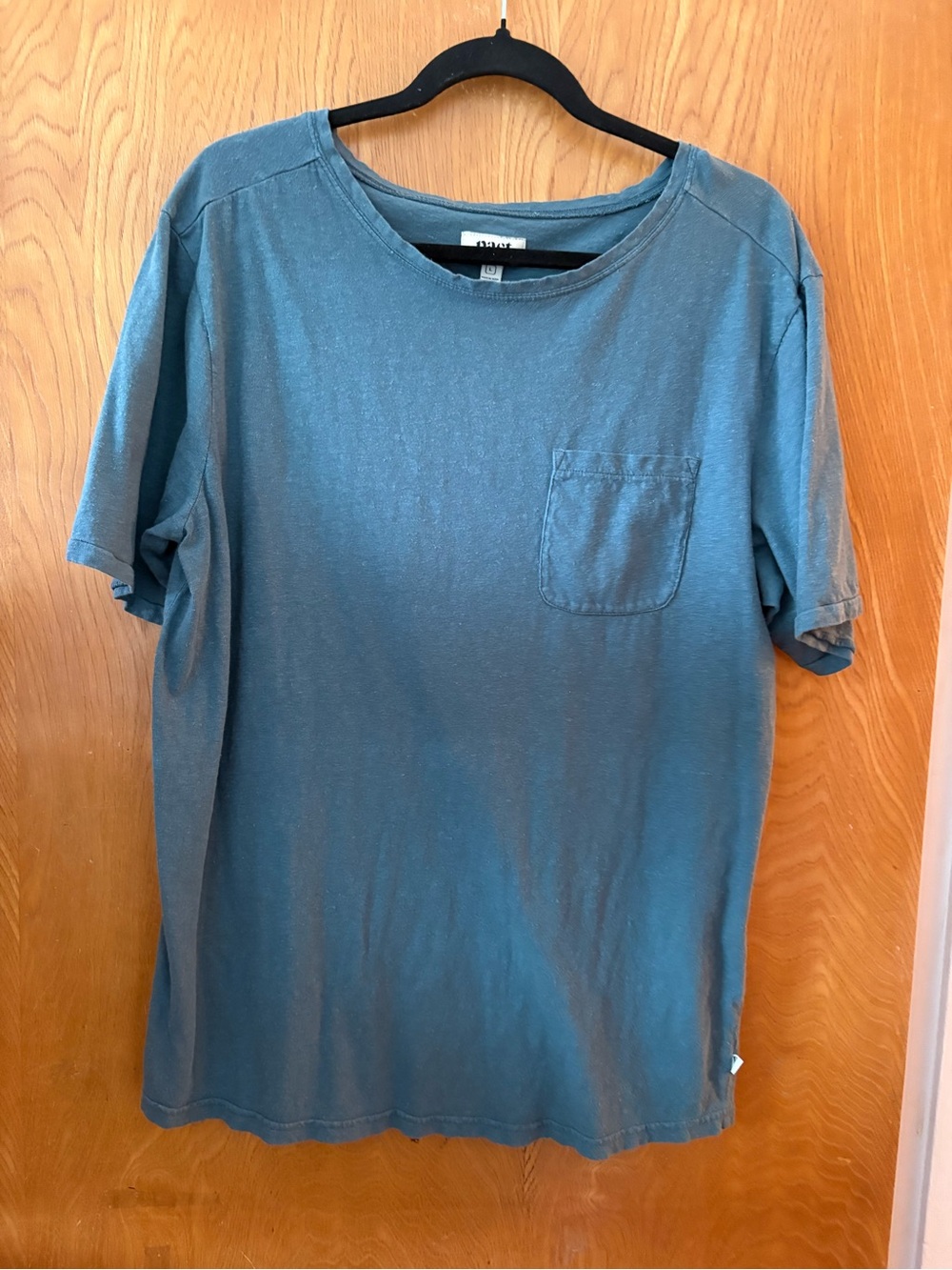 Pact Men's Teal Short-Sleeve Pocket Tee L